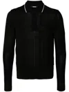Jacquemus Le Polo Tricot Polo Shirt In Black