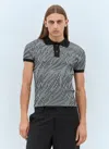 Jacquemus Gray La Casa 'le Polo Zebra' Polo In Black