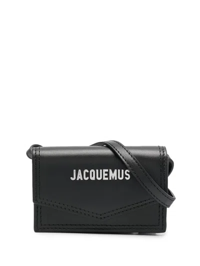 Jacquemus Le Porte Azure Mini Crossbody Bag In Black