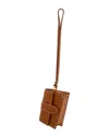 Jacquemus Le Porte Bambino Leather Airpods Case In Burgundy