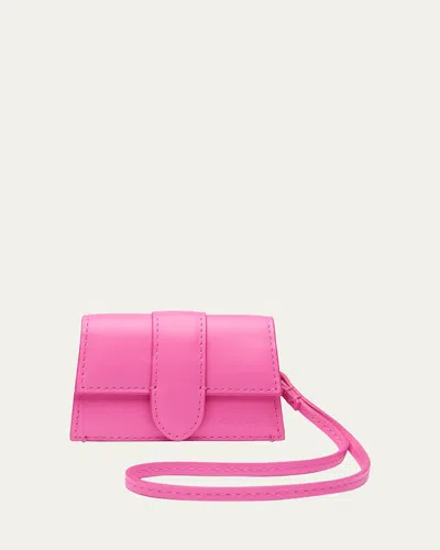 Jacquemus Le Porte Bambino Leather Wristlet In Pink