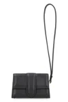 Jacquemus Black Le Porte Bambino Leather Airpod Case In Black