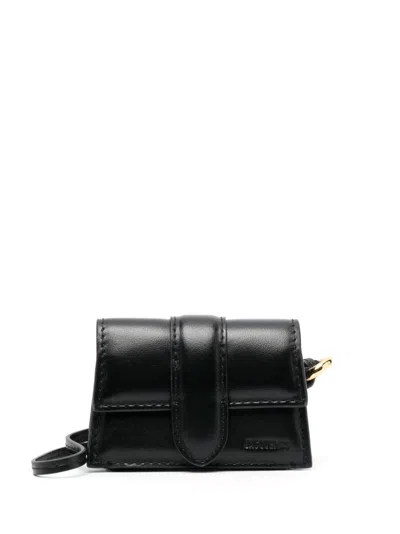 Jacquemus Black Le Porte Bambino Leather Airpod Case
