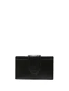 Jacquemus Women Le Bambino Leather Card Case In Black