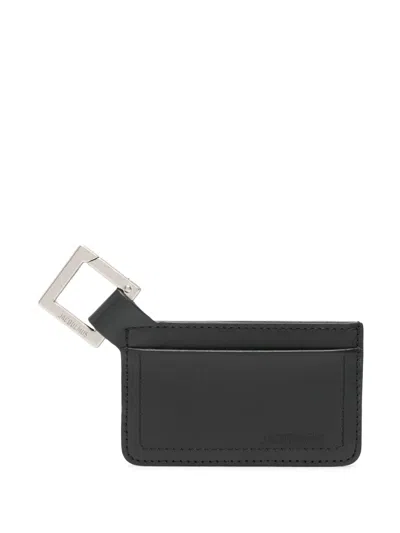 Jacquemus Le Porte-cartes Cuerda Leather Cardholder In Noir