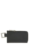 Jacquemus Le Porte Leather Zip Pouch In Black