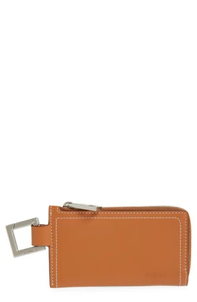 JACQUEMUS JACQUEMUS LE PORTE LEATHER ZIP POUCH