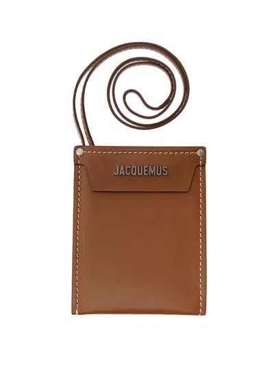 Jacquemus Le Porte Poche Meunier Neck Wallet In Brown