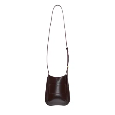 Jacquemus Bisou Leather Shoulder Bag In Brown