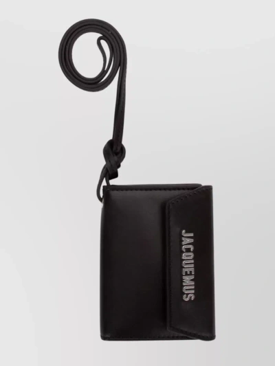 Jacquemus Versatile Detachable Strap Wallet In Black