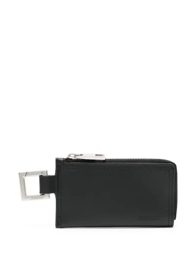 Jacquemus The Cuerda Zipped Leather Cardholder In Black