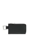 Jacquemus Le Porte-zippé Cuerda Cardholder In Calfskin Leather In Black