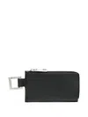 Jacquemus Le Porte-zippé Cuerda Cardholder In Calfskin Leather In Black