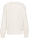 Jacquemus Logo Knit Sweater In Beige