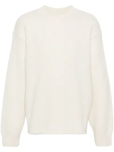Jacquemus Logo Knit Sweater In Light Beige