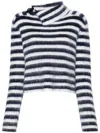 Jacquemus Marina Striped Wool-blend Sweater In Blue