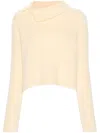 Jacquemus Le Pull Marina Mohair Blend Knit Sweater In Yellow