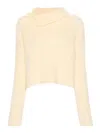 Jacquemus Le Pull Marina Mohair Blend Knit Sweater In Yellow