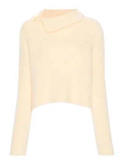 JACQUEMUS SUÉTER CUELLO REDONDO - AMARILLO