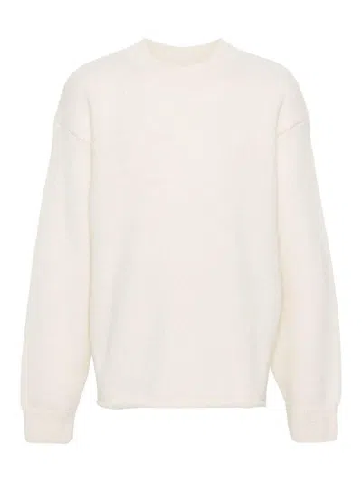 Jacquemus Logo Knit Sweater In Light Beige