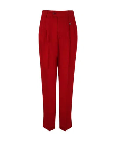 Jacquemus Le Raphia Madeiro Straight-leg Trousers In Red