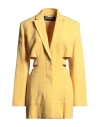 Jacquemus Le Raphia Woman Mini Dress Yellow Size 10 Linen, Viscose, Polyester In Yellow