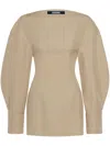 Jacquemus Le Robe Chemise Casaco Dress In Brown