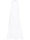 Jacquemus Favola Open-back Crepe Midi Dress In White