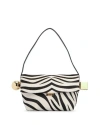 Jacquemus Le Rond Carre Zebra-printed Leather Shoulder Bag