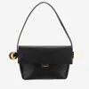 Jacquemus 'le Rond Carre' Black Shoulder Bag With Shoulder Strap In Black