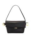 Jacquemus 'le Rond Carre' Black Shoulder Bag With Shoulder Strap In Black