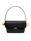 Jacquemus 'le Rond Carre' Black Shoulder Bag With Shoulder Strap In Black