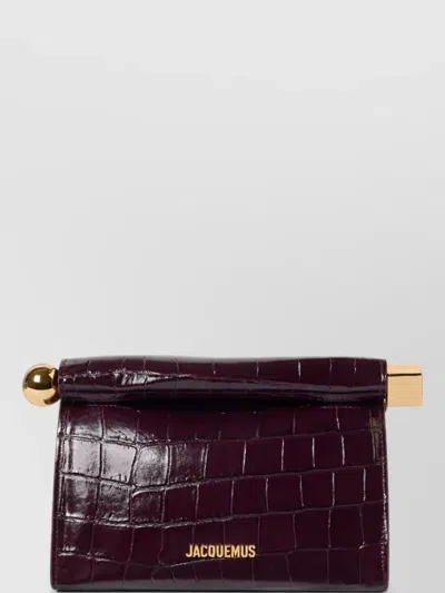 Jacquemus Le Rond Carré Leather Clutch Bag