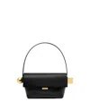 Jacquemus Le Rond Carre Leather Shoulder Bag In Black