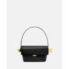 Jacquemus Le Rond Carre Leather Shoulder Bag In Black