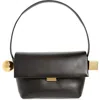Jacquemus Le Rond Carre Leather Shoulder Bag In Black