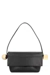 Jacquemus Rond Carr Leather Crossbody Bag In Black