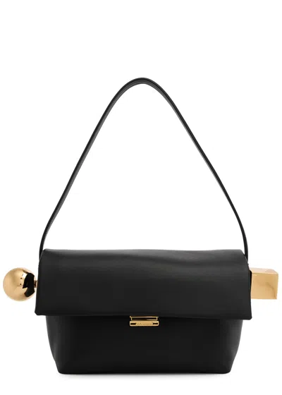 JACQUEMUS JACQUEMUS LE ROND CARRÉ LEATHER SHOULDER BAG