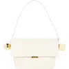 Jacquemus Le Rond Carré Leather Shoulder Bag In Light Ivory 115