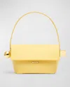Jacquemus Le Rond Carre Leather Shoulder Bag In Light Yellow