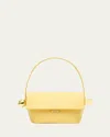 Jacquemus Le Rond Carre Leather Shoulder Bag In Light Yellow