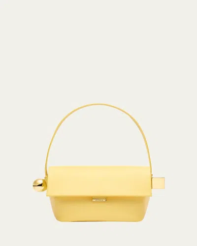 JACQUEMUS LE ROND CARRE LEATHER SHOULDER BAG