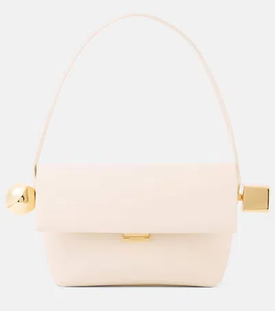 JACQUEMUS LE ROND CARRÉ LEATHER SHOULDER BAG