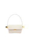 Jacquemus Le Rond Carre Leather Shoulder Bag In White