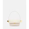 Jacquemus Le Rond Carre Leather Shoulder Bag In White