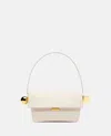 Jacquemus Le Rond Carre Leather Shoulder Bag In White