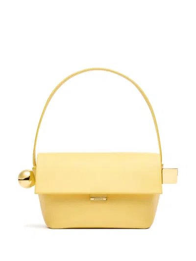 JACQUEMUS LE ROND CARRE LEATHER SHOULDER BAG