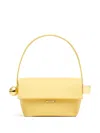 Jacquemus Le Rond Carre Leather Shoulder Bag In Yellow