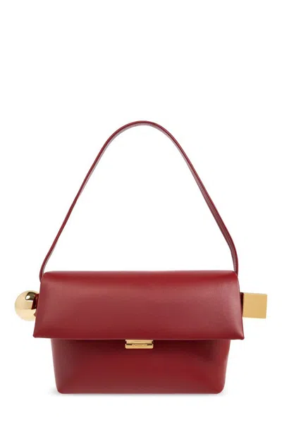 Jacquemus Le Rond Carré Logo Detailed Shoulder Bag In Red