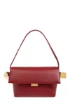 Jacquemus Le Rond Carré Logo Detailed Shoulder Bag In Red